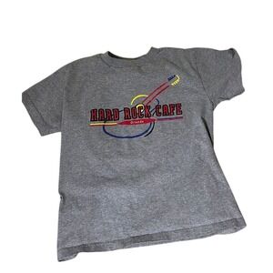 Y2K Vintage Classic Hard Rock Cafe Orlando Guitar Gray spelllout kids‎ large